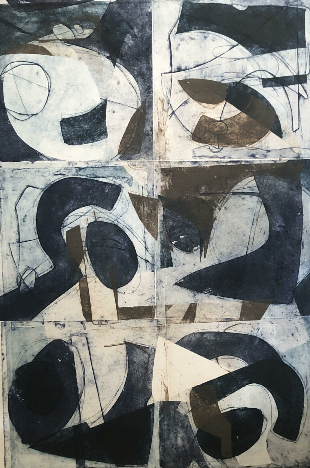 Large Found Shapes Collagraph